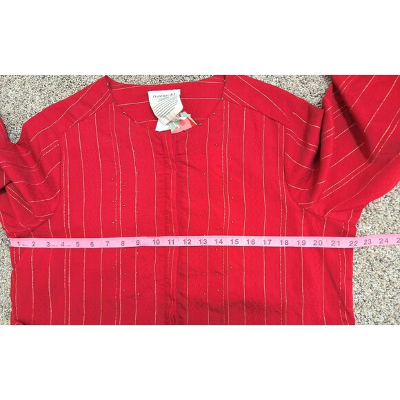 Marigold Lane Red Gold Striped Tunic Size XL NWT - Picture 9 of 11